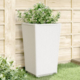 Vidaxx Pflanzgefäße 4 Stück 32,5x32,5x57 cm Polypropylen weiß