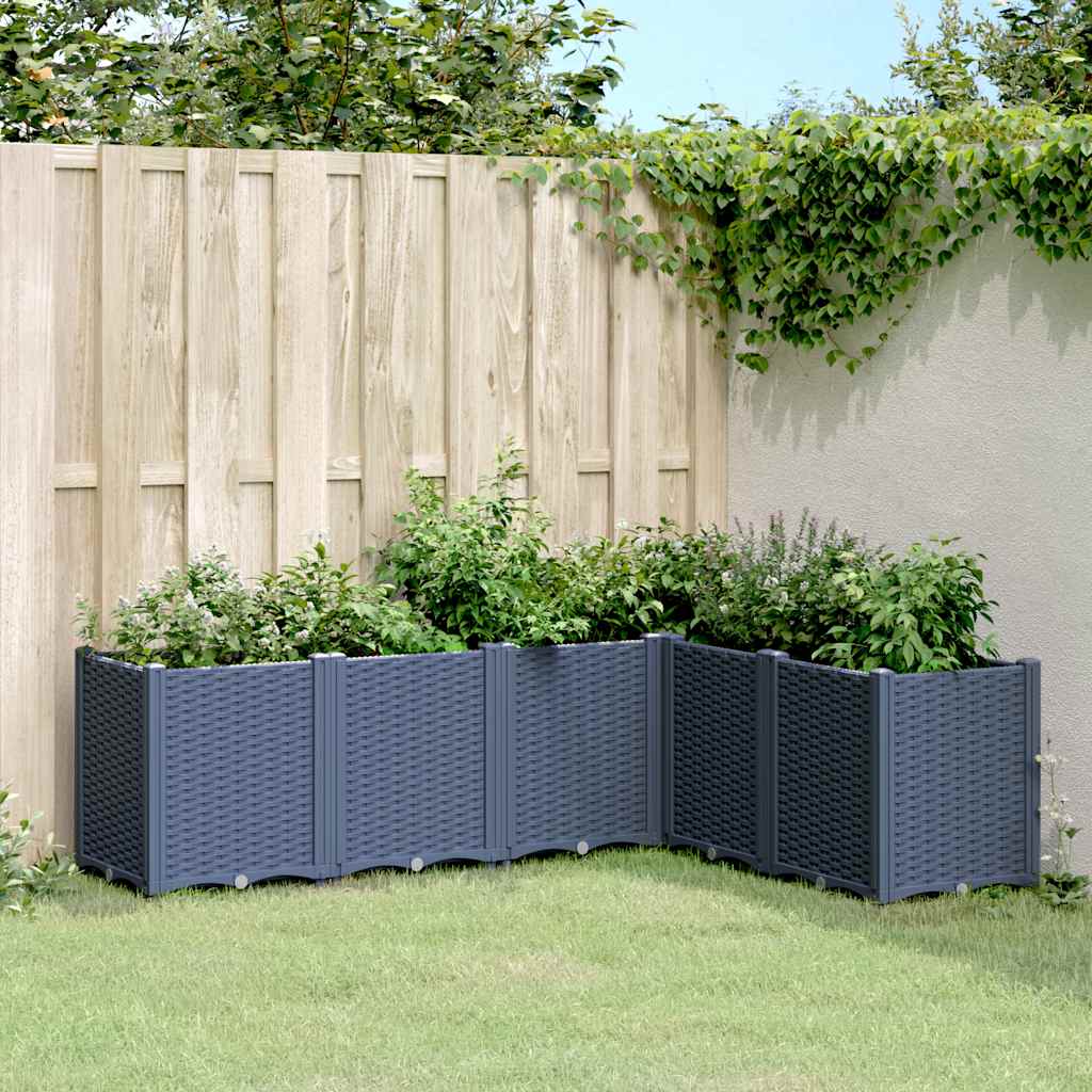 Vidaxx Pflanzgefäß 160x120x53 cm Polypropylen grau