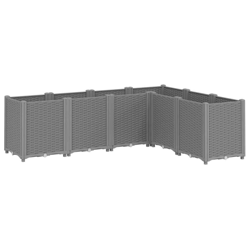 Vidaxl Planning Box 160x120x53 cm Polypropene Light Grey