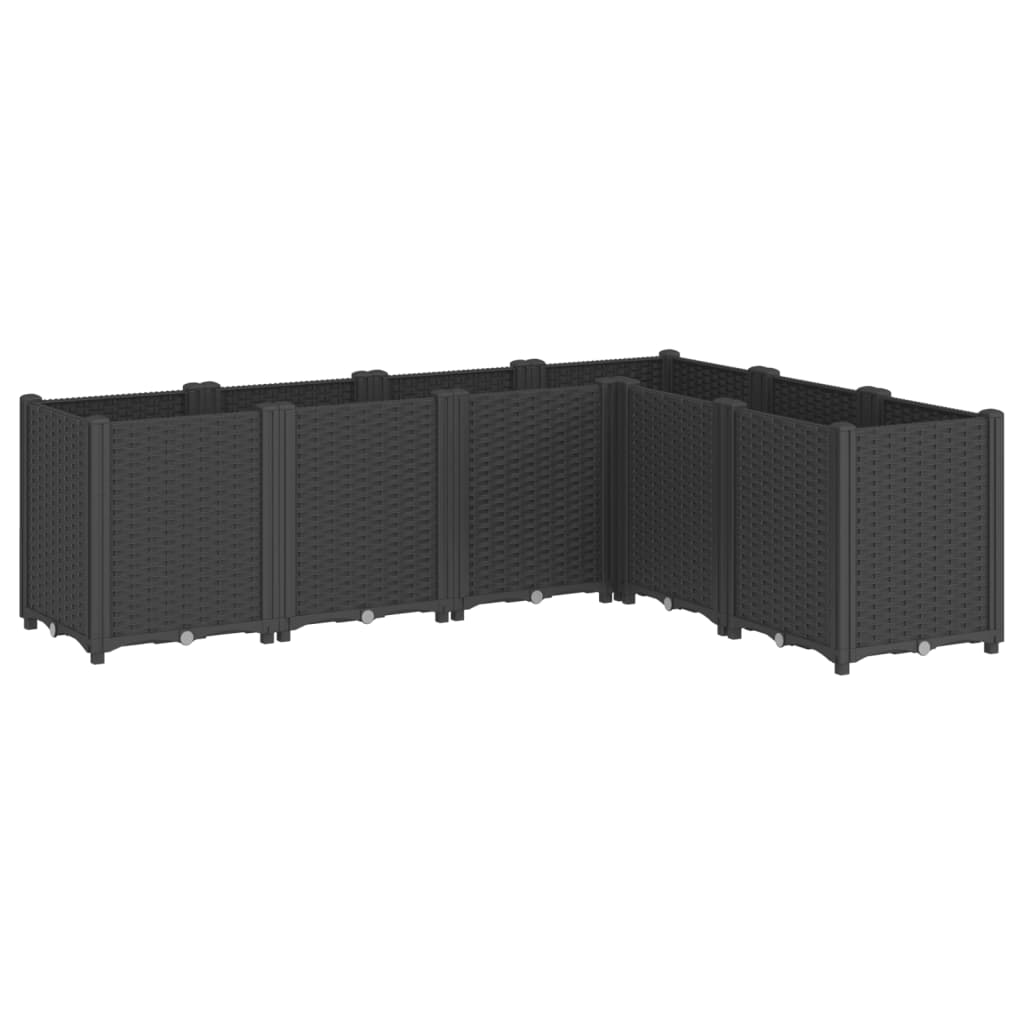 Vidaxl plantenbak 160x120x53 cm polypropeen zwart