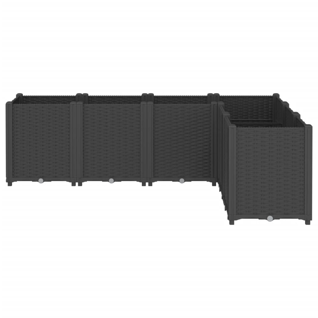 Vidaxl plantenbak 160x120x53 cm polypropeen zwart