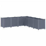 VidaXL Planning box 160x160x53 cm Polypropene gray