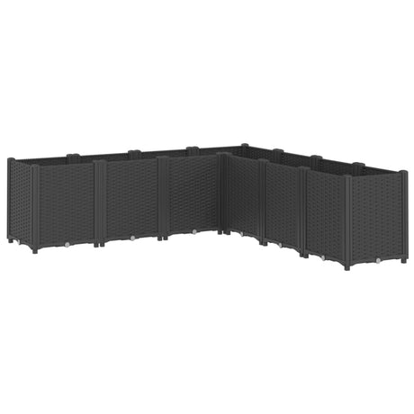 Vidaxx Pflanzgefäß 160x160x53 cm Polypropylen schwarz