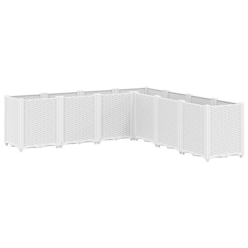 Vidaxl plantenbak 160x160x53 cm polypropeen wit