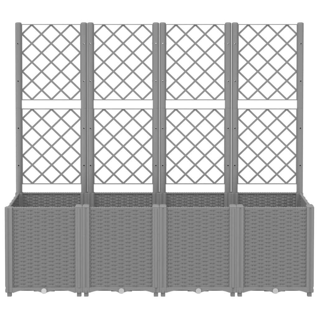 VidaXL Plannet with slats 160x40x140 cm Polypropene light gray