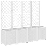 Vidaxx Pflanzgefäß mit Spalier 160x40x140 cm Polypropylen weiß
