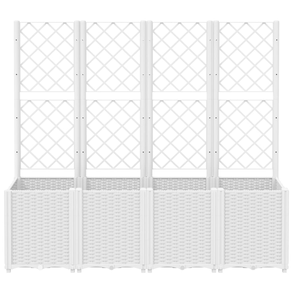 Plantilla Vidaxl con slat 160x40x140 cm Polypropene White