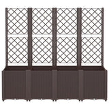 Vidaxx Pflanzgefäß mit Spalier 160x40x140 cm Polypropylen braun