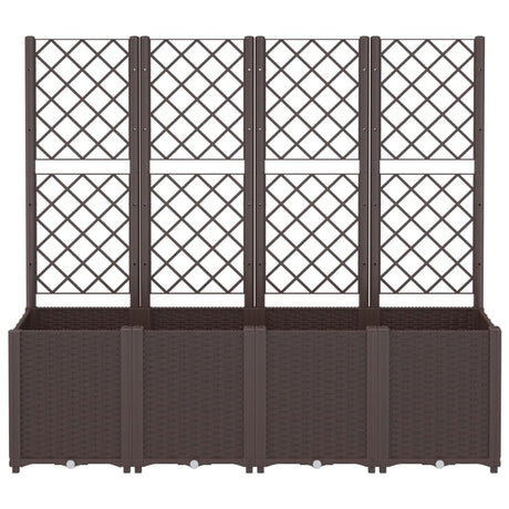 Vidaxx Pflanzgefäß mit Spalier 160x40x140 cm Polypropylen braun