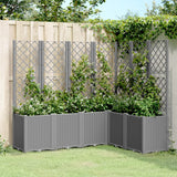 Jardinière Vidaxl avec scolarisé 160x120x140 cm Gris clair en polypropène