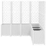 Vidaxx Pflanzgefäß mit Spalier 160x160x140 cm Polypropylen weiß