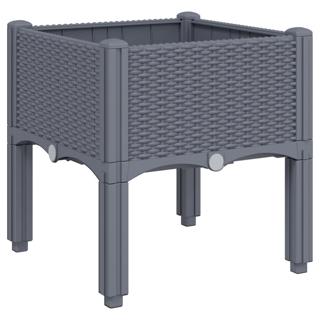 Vidaxl Planning box with legs 40x40x42 cm Polypropene gray