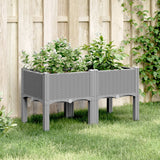 Scatola di pianificazione Vidaxl con gambe 80x40x42 cm in polipropene grigio chiaro