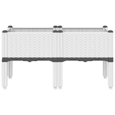 Vidaxx Pflanzgefäß mit Beinen 80x40x42 cm Polypropylen weiß