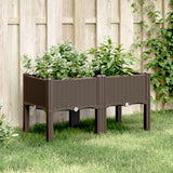 Vidaxx Pflanzgefäß mit Beinen 80x40x42 cm Polypropylen braun
