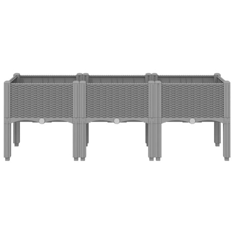Vidaxx Pflanzgefäß mit Beinen 120x40x42 cm Polypropylen hellgrau