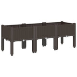Vidaxx Pflanzgefäß mit Beinen 120x40x42 cm Polypropylen braun