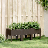 Plantilla Vidaxl con piernas 120x40x42 cm Polypropene Brown