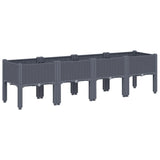 VidaXL Planter with legs 160x40x42 cm Polypropene gray