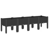 VidaXL Planter with legs 160x40x42 cm Polypropene black