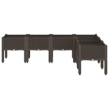Vidaxx Pflanzgefäß mit Beinen 160x120x42 cm Polypropylen braun