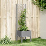 Plantador Vidaxl con Slat Work 40x40x142 CM Polypropene Light Gray