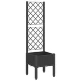Vidaxx Pflanzgefäß mit Spalier 40x40x142 cm Polypropylen schwarz