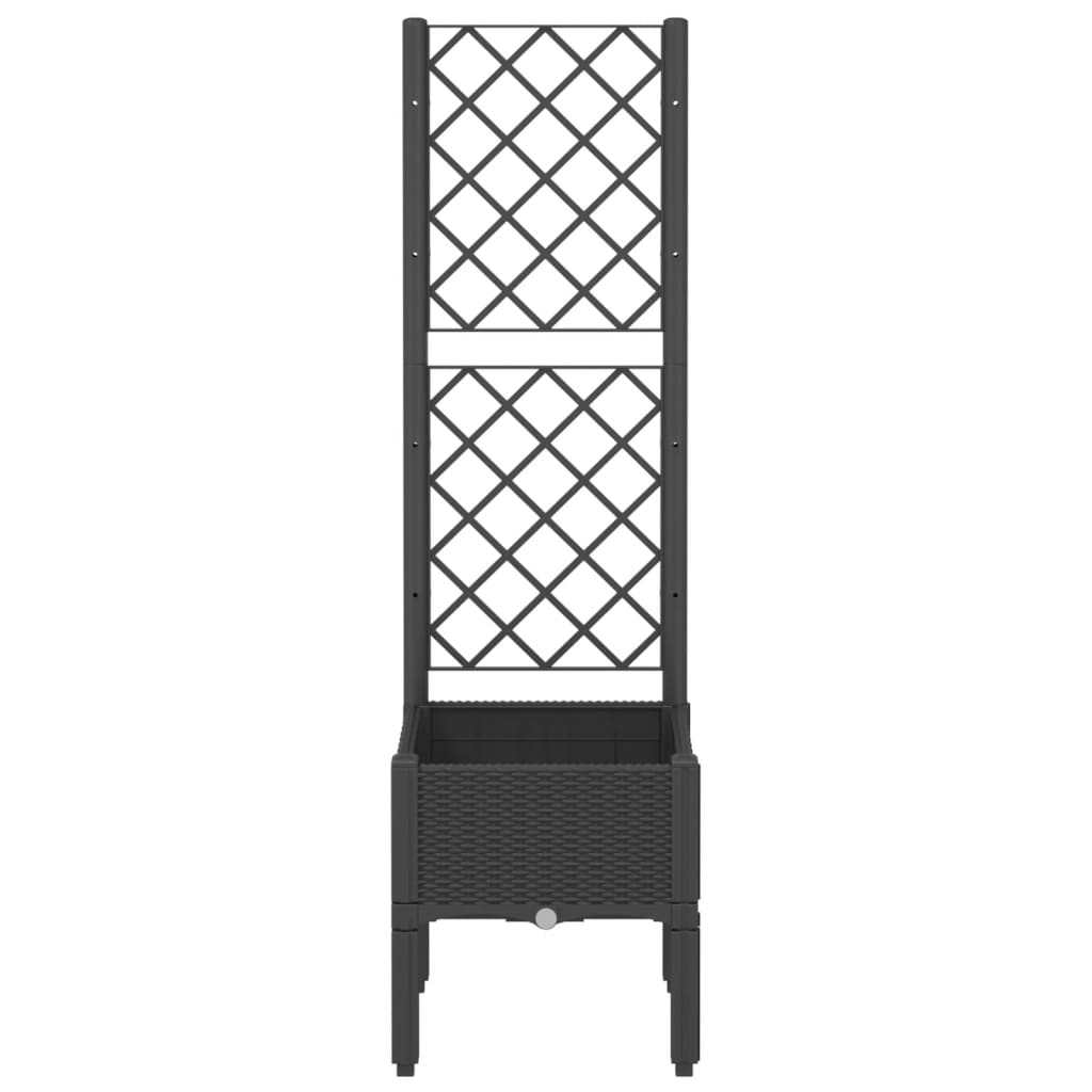 Vidaxx Pflanzgefäß mit Spalier 40x40x142 cm Polypropylen schwarz