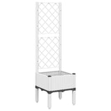 Vidaxx Pflanzgefäß mit Spalier 40x40x142 cm Polypropylen weiß