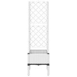 Vidaxx Pflanzgefäß mit Spalier 40x40x142 cm Polypropylen weiß