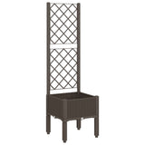 Vidaxx Pflanzgefäß mit Spalier 40x40x142 cm Polypropylen braun