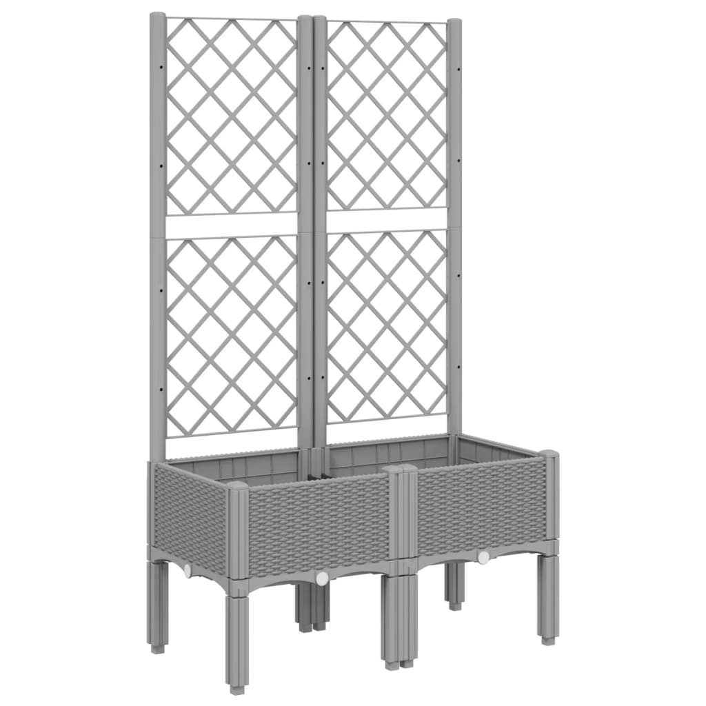 VIDAXL -Planungsbox mit SLAT 80x40x142 cm Polypropen hellgrau