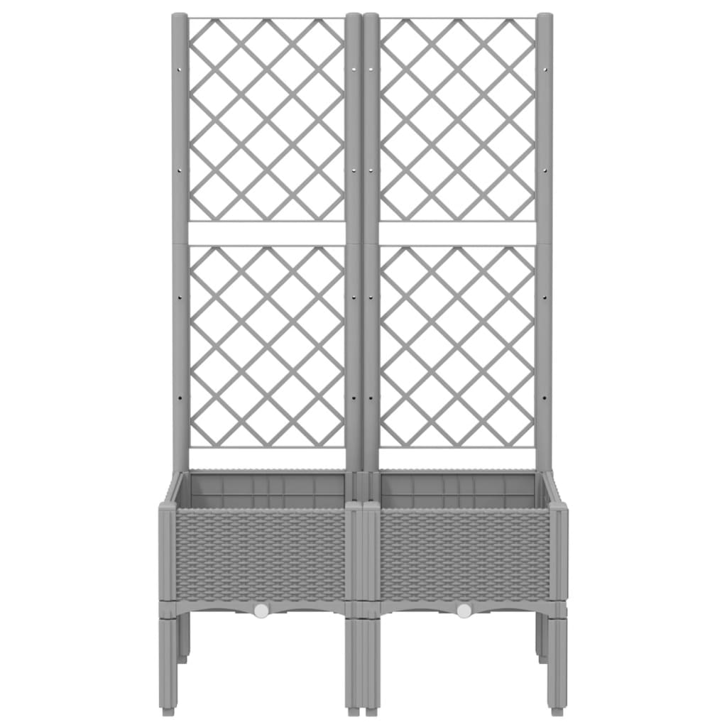 Boîte de planification Vidaxl avec slat 80x40x142 cm Gris clair en polypropène