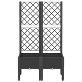 Vidaxx Pflanzgefäß mit Spalier 80x40x142 cm Polypropylen schwarz