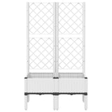 Vidaxx Pflanzgefäß mit Spalier 80x40x142 cm Polypropylen weiß