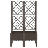 Vidaxx Pflanzgefäß mit Spalier 80x40x142 cm Polypropylen braun
