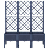 Vidaxx Pflanzgefäß mit Spalier 120x40x142 cm Polypropylen grau