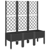 Vidaxx Pflanzgefäß mit Spalier 120x40x142 cm Polypropylen schwarz