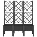 Vidaxx Pflanzgefäß mit Spalier 120x40x142 cm Polypropylen schwarz