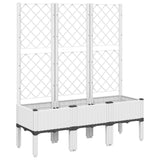 Vidaxl Plannet avec latwerk 120x40x142 cm en polypropène blanc