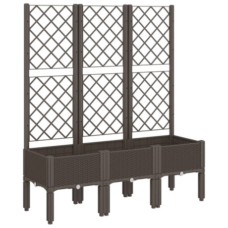 Vidaxx Pflanzgefäß mit Spalier 120x40x142 cm Polypropylen braun