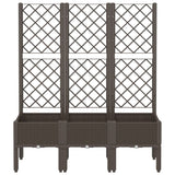 Vidaxx Pflanzgefäß mit Spalier 120x40x142 cm Polypropylen braun