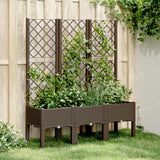 Plantilla Vidaxl con Slat Work 120x40x142 cm Polypropene Brown