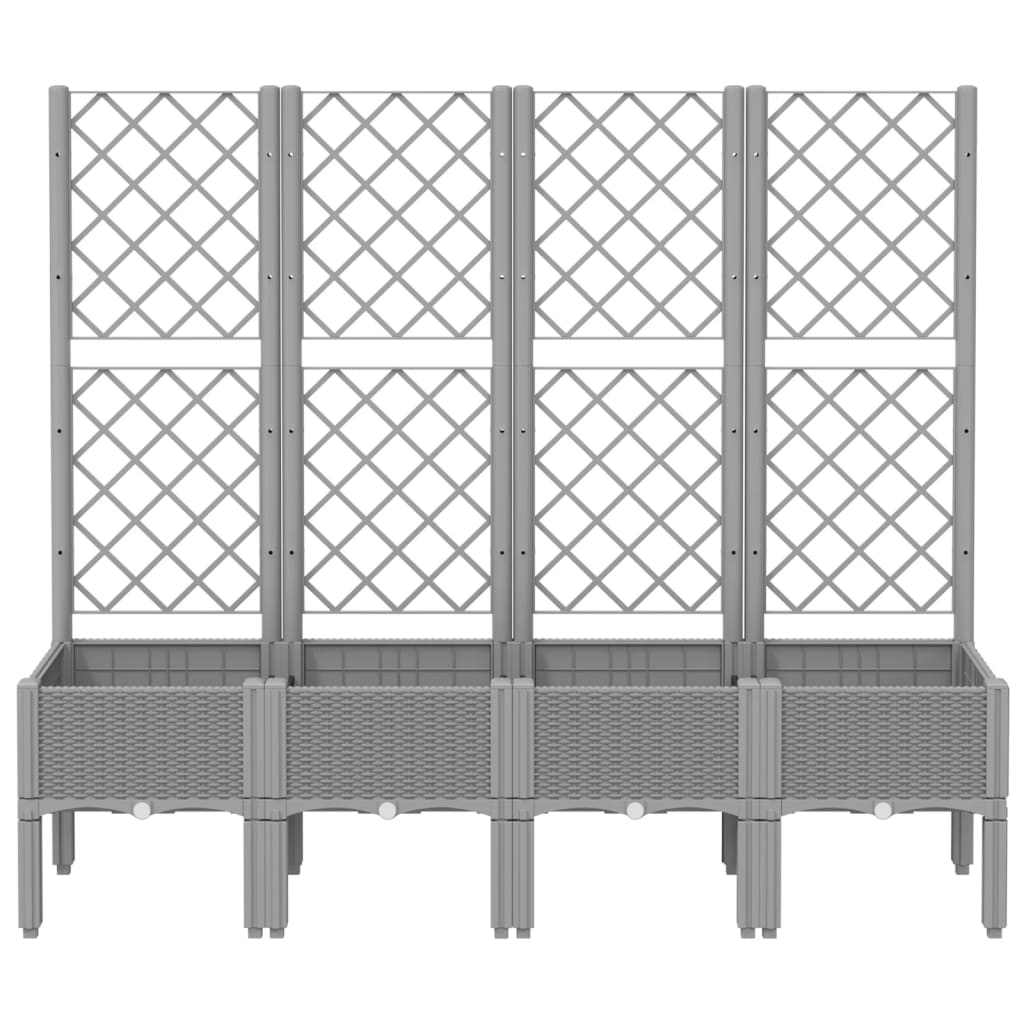 VidaXL Plannet with slats 160x40x142 cm polypropene light gray