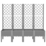 Vidaxl Plannet avec Slats 160x40x142 cm Gris clair en polypropène