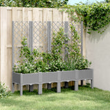 Vidaxl Plannet avec Slats 160x40x142 cm Gris clair en polypropène