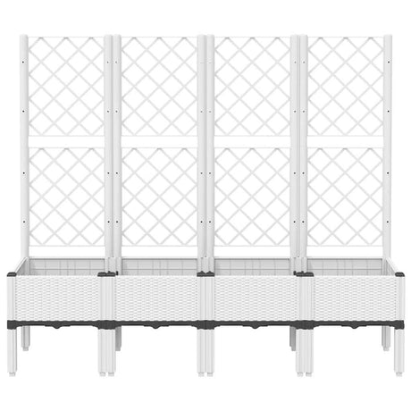 Vidaxx Pflanzgefäß mit Spalier 160x40x142 cm Polypropylen weiß