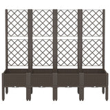 Vidaxx Pflanzgefäß mit Spalier 160x40x142 cm Polypropylen braun