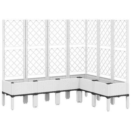 Vidaxx Pflanzgefäß mit Spalier 160x120x142 cm Polypropylen weiß