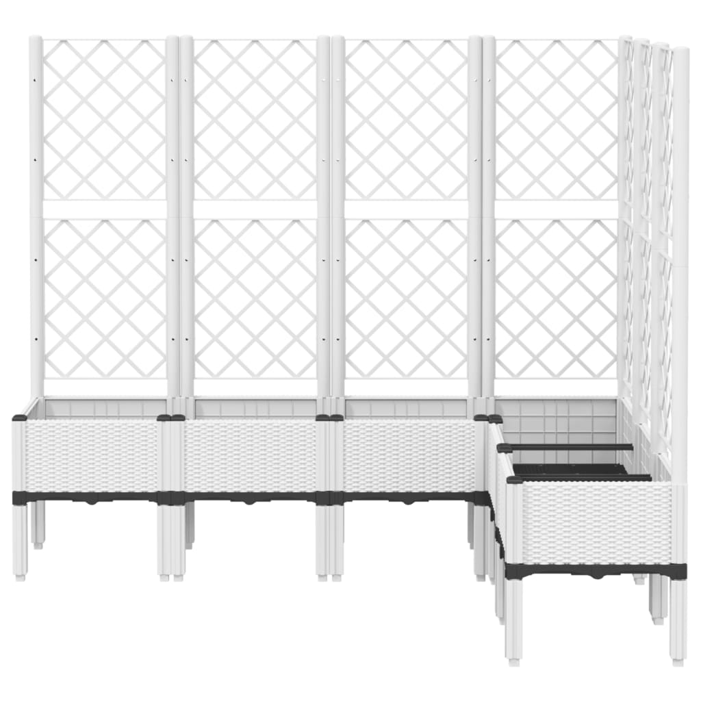 Vidaxx Pflanzgefäß mit Spalier 160x120x142 cm Polypropylen weiß